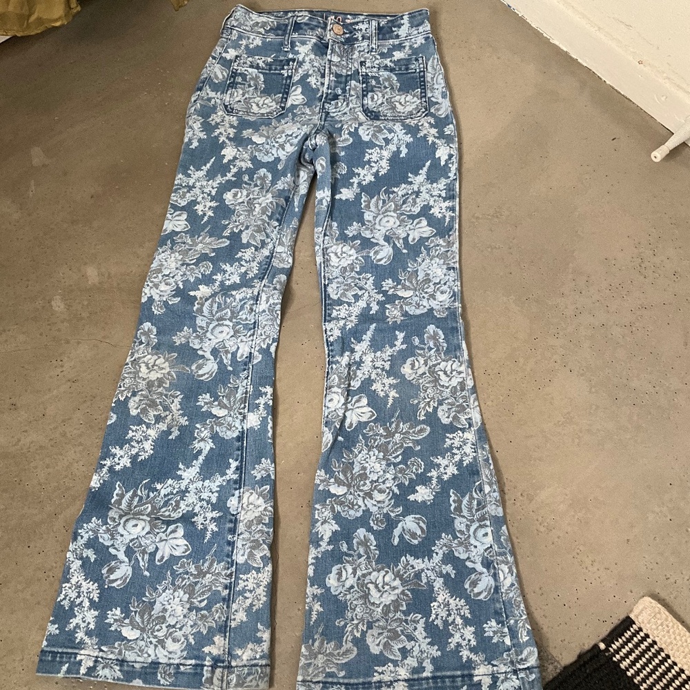 Gap x LoveShackFancy Flare Floral Jeans